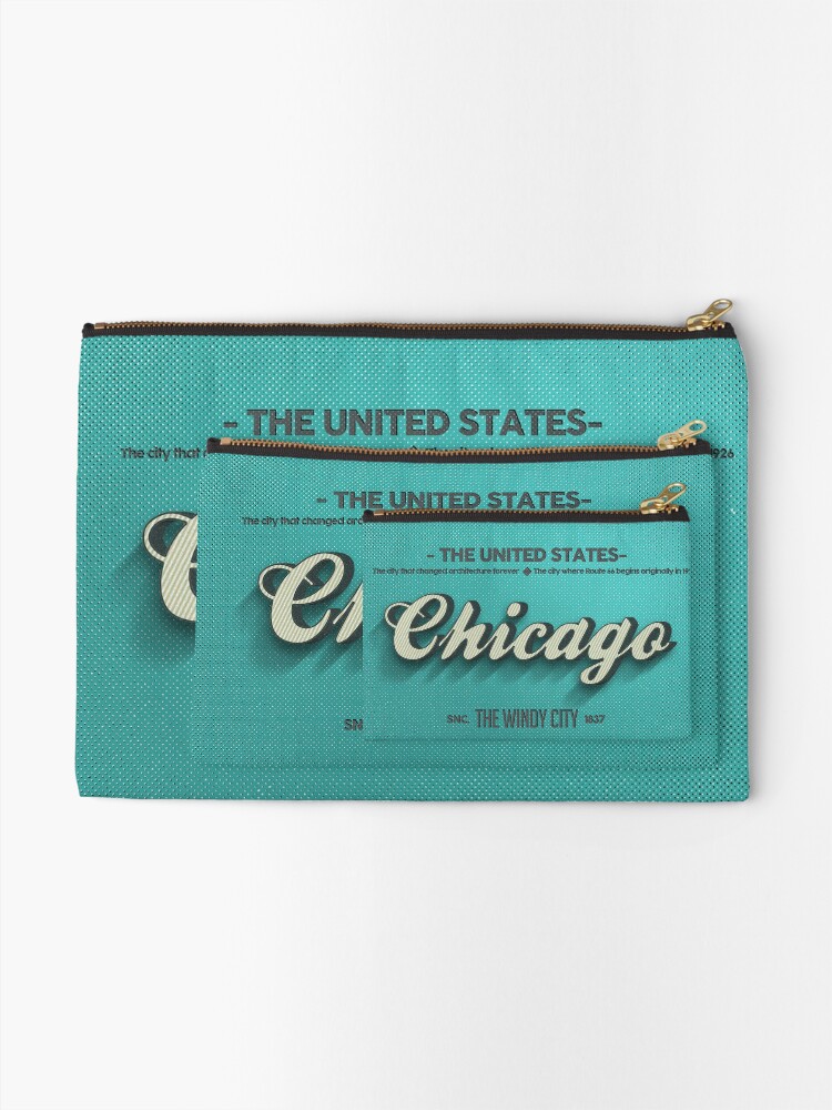 Alternate view of Vintage Chicago Zipper Pouch