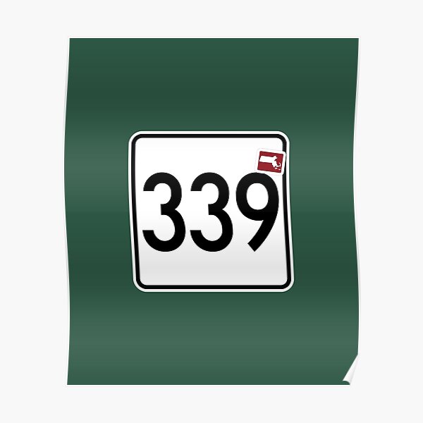 Massachusetts State Route 339 (Area Code 339) Poster