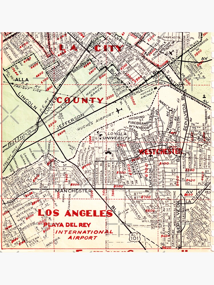 "Culver City South Hughes Airport Westchester" Sticker for Sale by