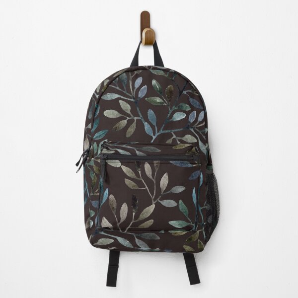 Item preview, Midnight Watercolor Leaves Pattern designed and sold by SpiceTree.