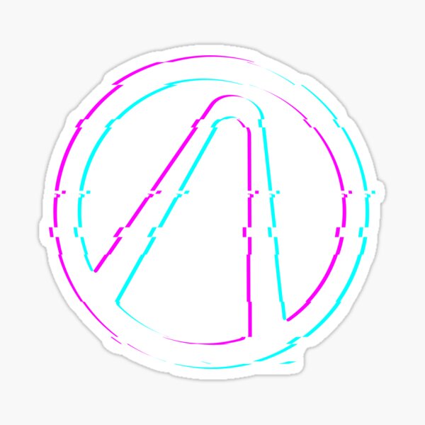 Glitched Vault Logo - Borderlands Glossy Sticker