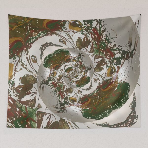 Item preview,   Perfect Mix Green, White, Grey, Ochre and Wine Red Geometric/Lyrical Abstract Art Galaxy - Jenny Meehan designed and sold by Jenny Meehan Art Prints and Patterns  .
