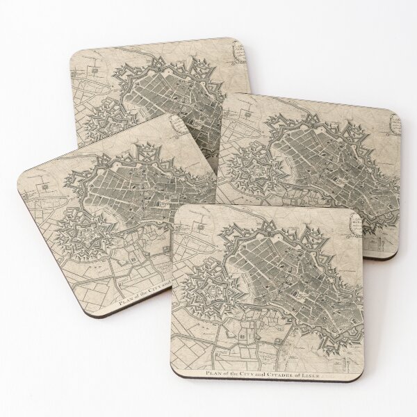 Item preview, Vintage Map of Lille France (1740) designed and sold by BravuraMedia.