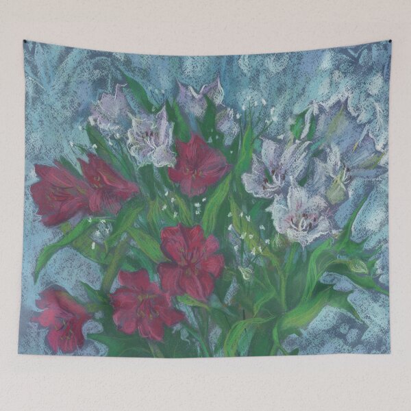Item preview, Peruvian Lilies, Alstroemeria, Garden Flowers Floral Pastel designed and sold by Julia Khoroshikh.
