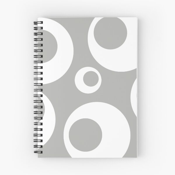 Item preview, Grey and white circles graphic print designed and sold by HTPOP.