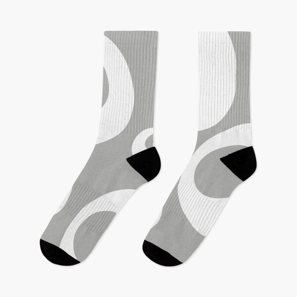 Item preview, Grey and white circles graphic print designed and sold by HTPOP.