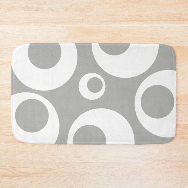 Item preview, Grey and white circles graphic print designed and sold by HTPOP.