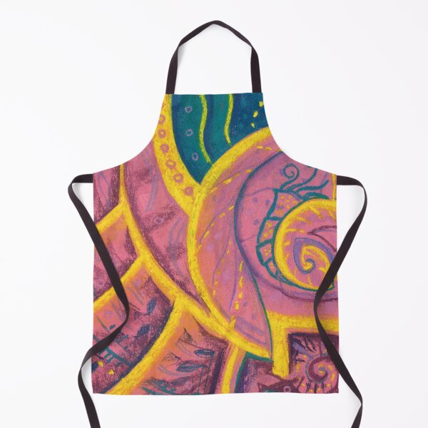 Item preview, Song of Seashell Abstract Pink Yellow Teal Turquoise designed and sold by Julia Khoroshikh.