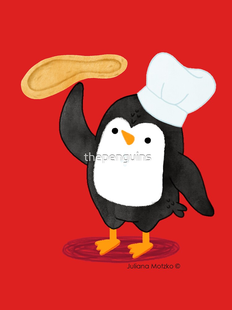Steve Penguin making Pizza by thepenguins
