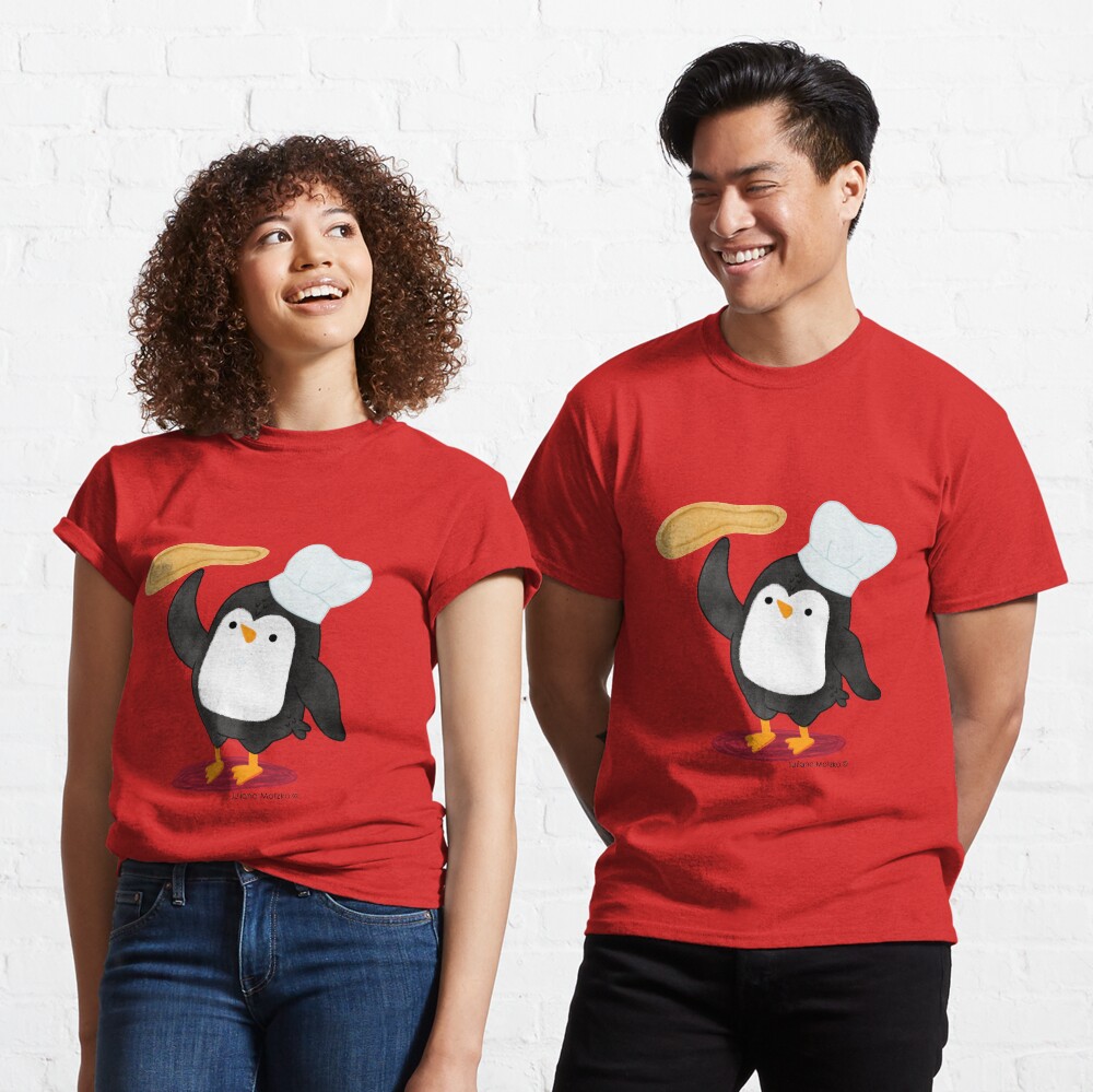 Steve Penguin making Pizza Classic T-Shirt