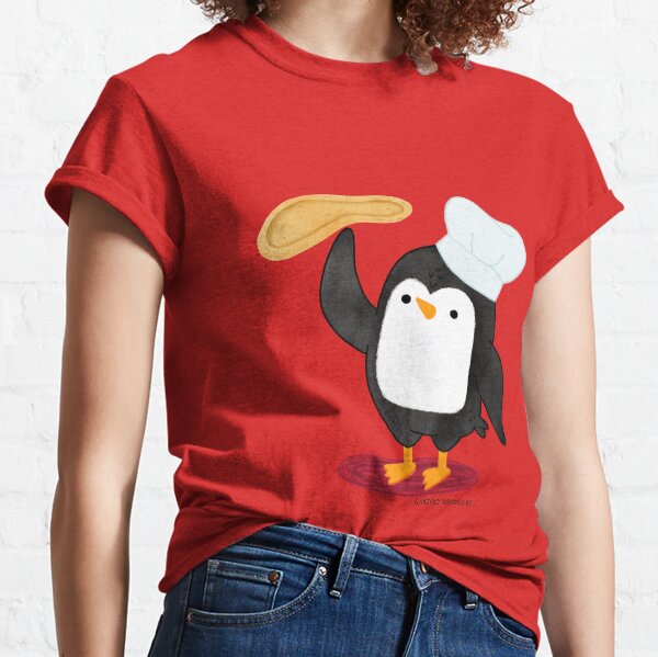 Steve Penguin making Pizza Classic T-Shirt