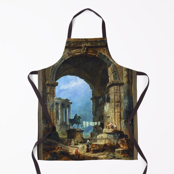 Item preview, Capriccio of Roman Ruins and a Statue of Marcus Aurelius by Hubert Robert designed and sold by Xzendor7 Digital Art Creations.