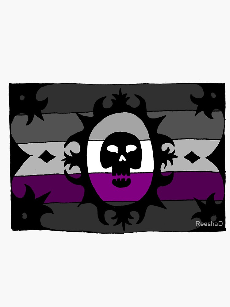 Gothic Ace Pride Flag Sticker For Sale By Reeshad Redbubble