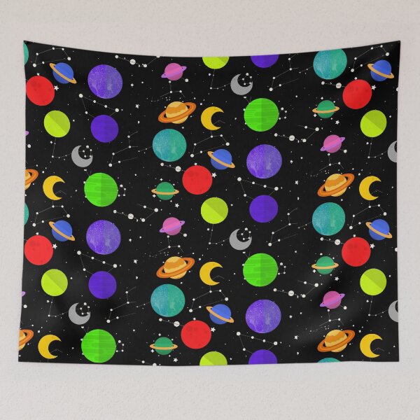 Item preview, Space planets and asteroid stars pattern  designed and sold by conceptDVS.