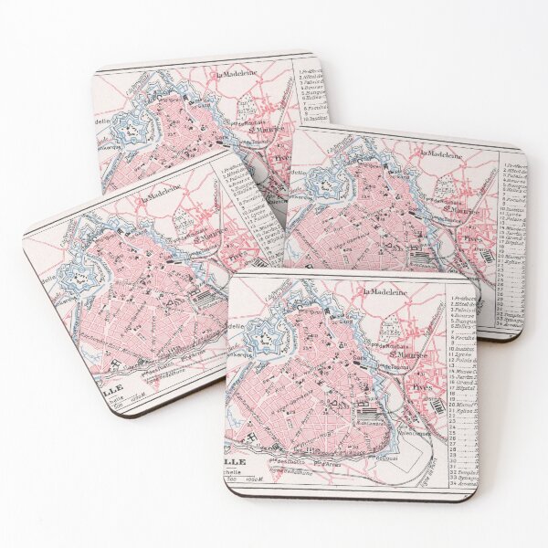 Item preview, Vintage Lille France Map (1900) designed and sold by BravuraMedia.