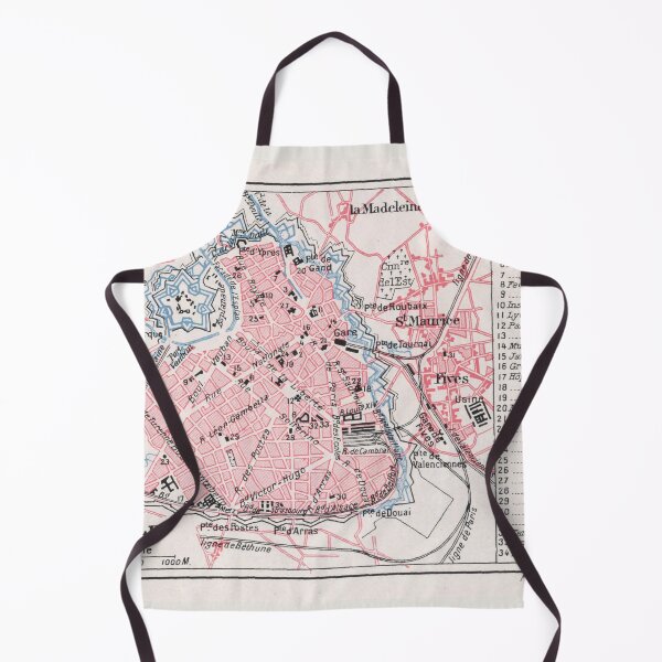 Item preview, Vintage Lille France Map (1900) designed and sold by BravuraMedia.