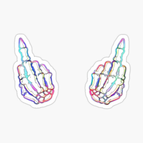 Ghost Middle Finger Stickers Redbubble - middle finger roblox id