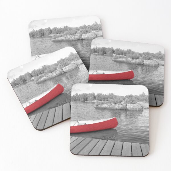 Item preview, Red Canoe on the Lake designed and sold by Design Minds Boutique.