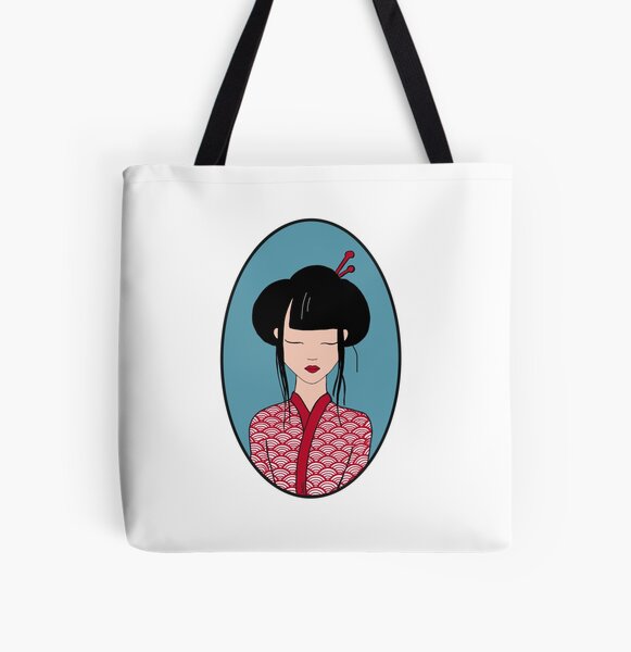 Mia en bleu Tote bag doublé
