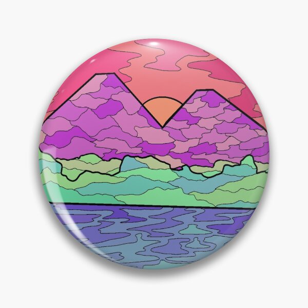 Item preview, Colourful Mountain Landscape designed and sold by maurawalker123.