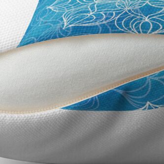 Alternate view of Blue mandala Throw Pillow