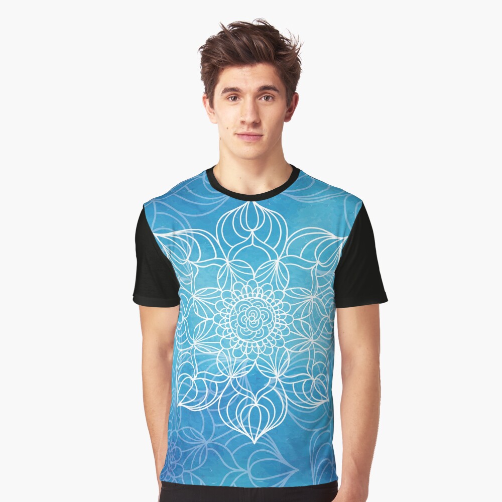 Blue mandala Camiseta gráfica