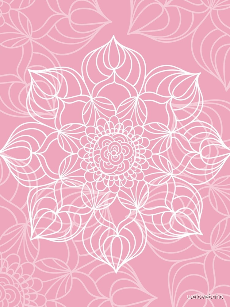Imagen 5 de 5, Leggings con la obra Pink mandala, diseñada y vendida por weloveboho.
