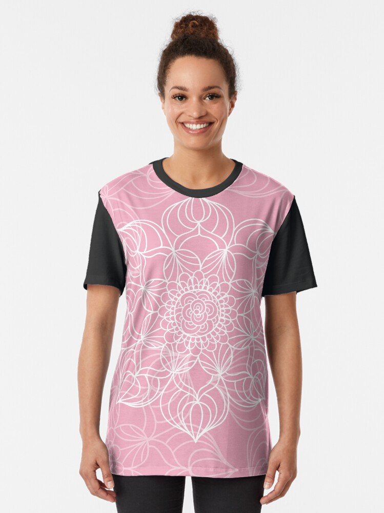 Vista alternativa de Camiseta gráfica Pink mandala