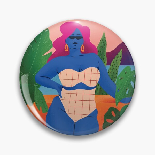 Item preview, Curvy girl on a sunny day surrounded by plants designed and sold by Rona Marin Miller.