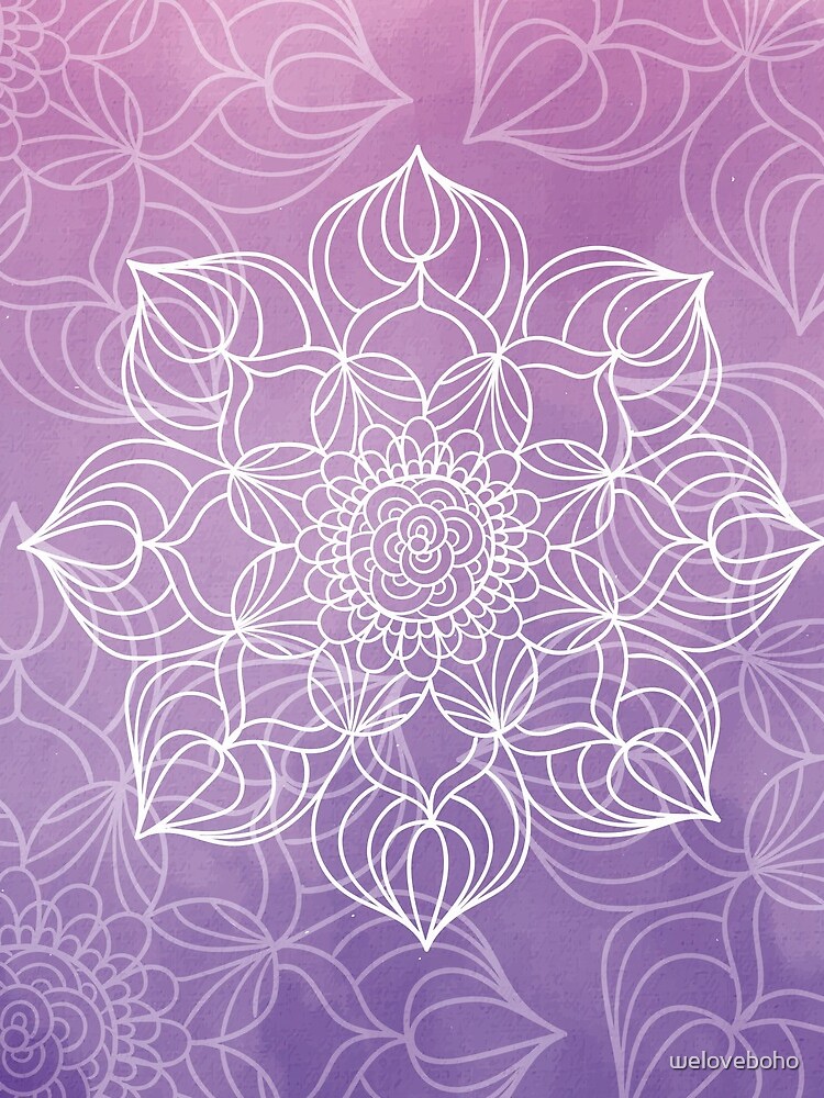 Imagen 4 de 4, Minifalda con la obra Purple mandala, diseñada y vendida por weloveboho.