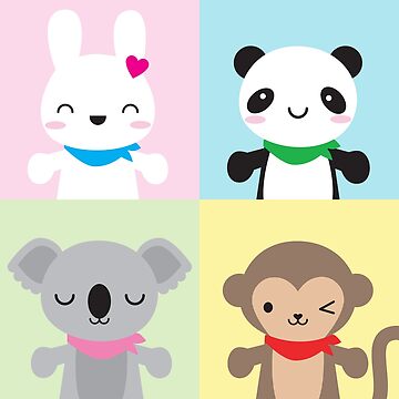 Artwork thumbnail, Super Cute Kawaii Animal Mascots by marcelinesmith