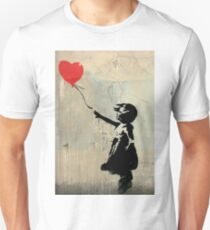 Banksy Red Heart Balloon Unisex T-Shirt