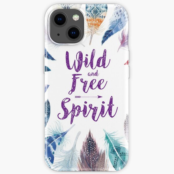 Feathers, Wild and free spirit iPhone Soft Case