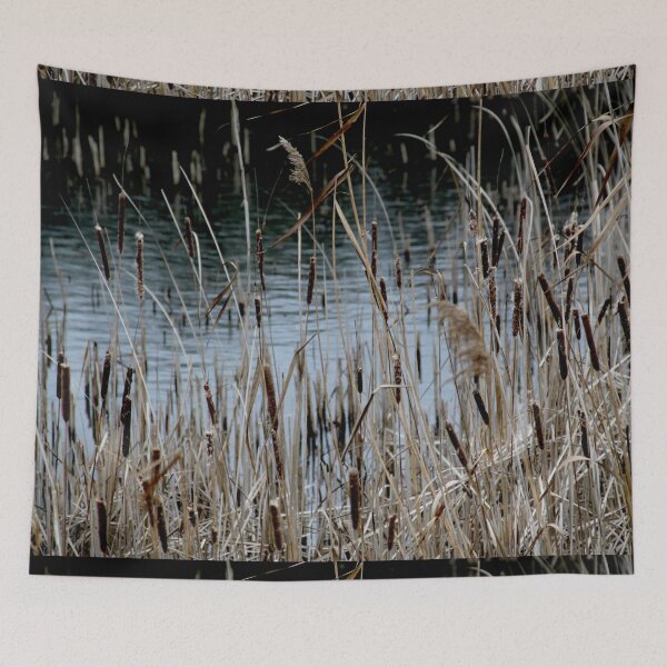 Item preview, Madine lake natural reeds landscape	 designed and sold by EstelleRossetti.