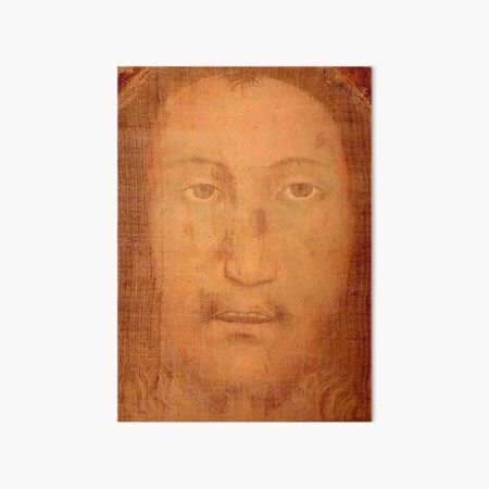 CHRIST. JESUS. CHRISTIANITY. Veil of Veronica, Sudarium, Manoppello Image. Art Board Print