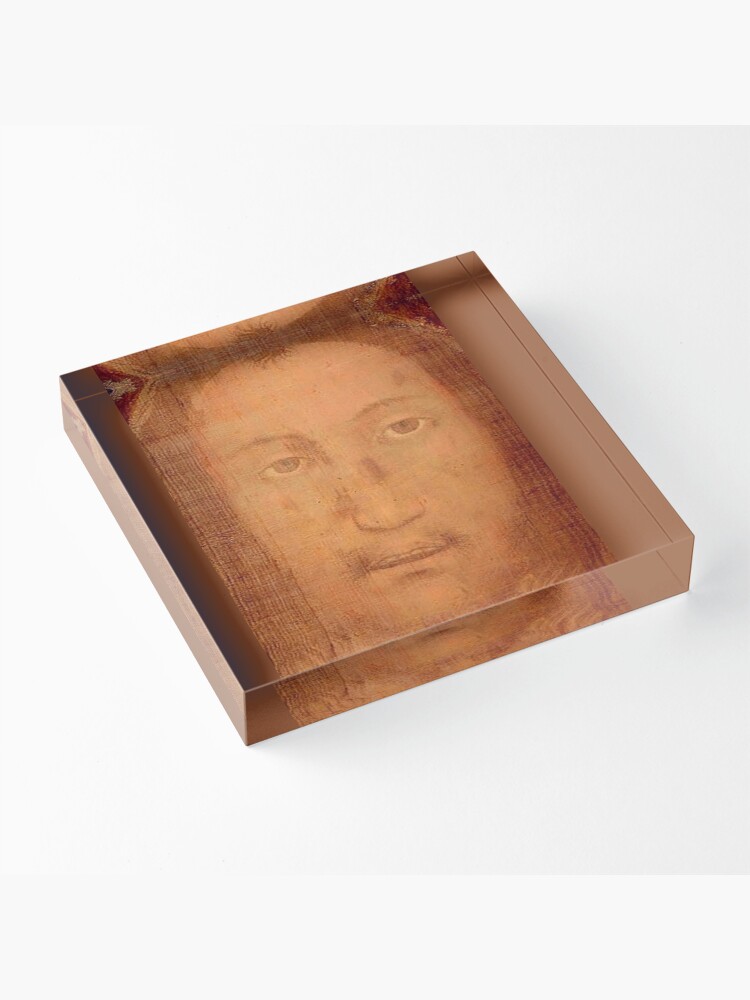 Alternate view of CHRIST. JESUS. CHRISTIANITY. Veil of Veronica, Sudarium, Manoppello Image. Acrylic Block