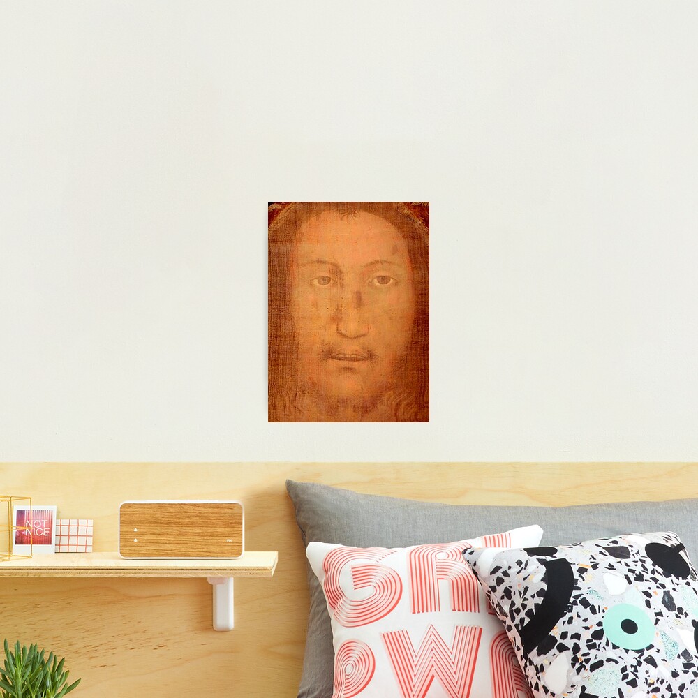 CHRIST. JESUS. CHRISTIANITY. Veil of Veronica, Sudarium, Manoppello Image. Photographic Print