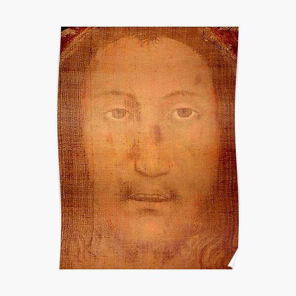 CHRIST. JESUS. CHRISTIANITY. Veil of Veronica, Sudarium, Manoppello Image. Poster