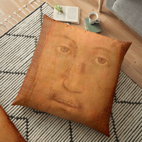CHRIST. JESUS. CHRISTIANITY. Veil of Veronica, Sudarium, Manoppello Image. Floor Pillow