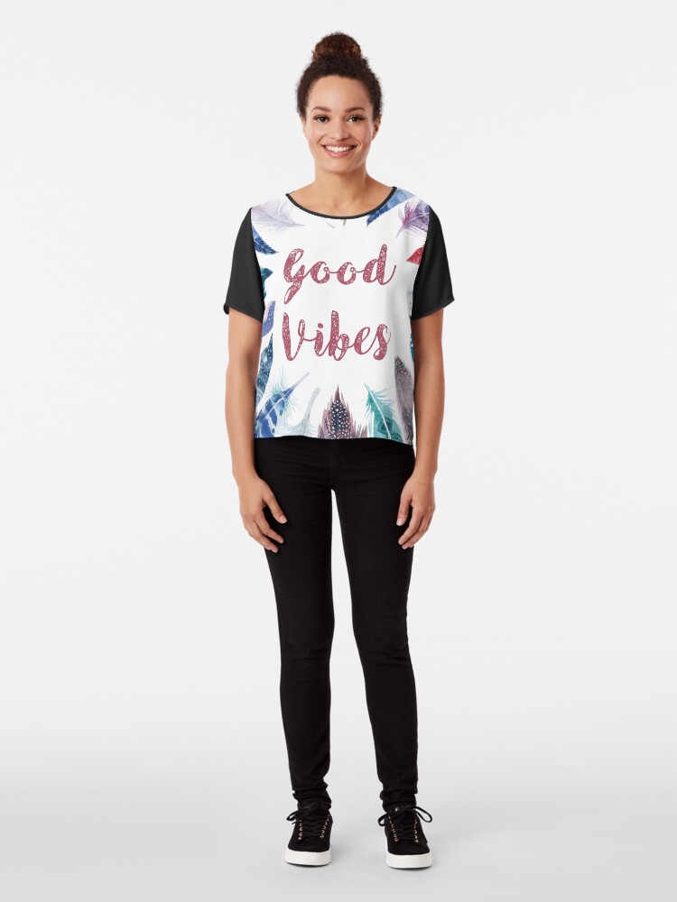 Vista alternativa de Blusa Feathers, Good vibes