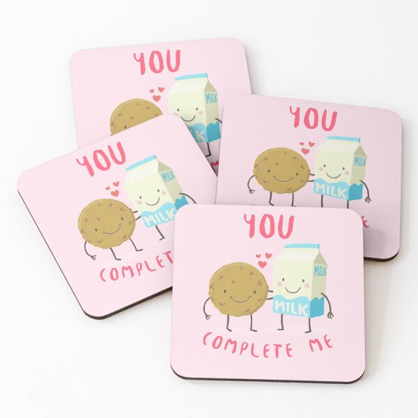 Item preview, Kawaii Cute Cookie and Milk Couple You complete me Gift for partner designed and sold by TamGustam.