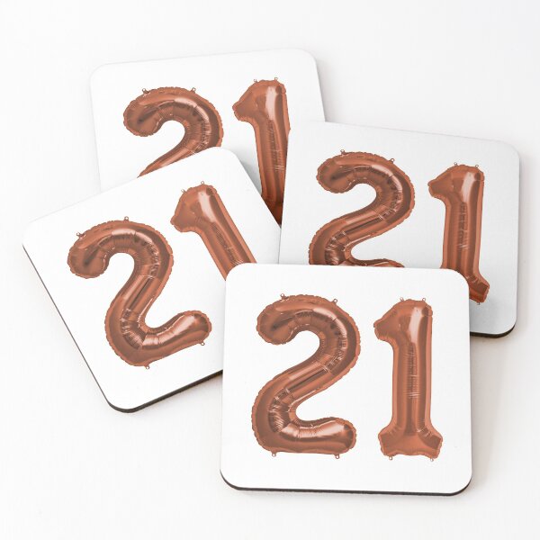 Item preview, Copper 21st Birthday Metallic Helium Balloons Numbers designed and sold by Birthdates.