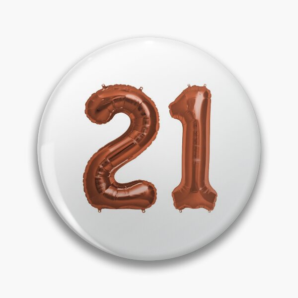 Item preview, Copper 21st Birthday Metallic Helium Balloons Numbers designed and sold by Birthdates.