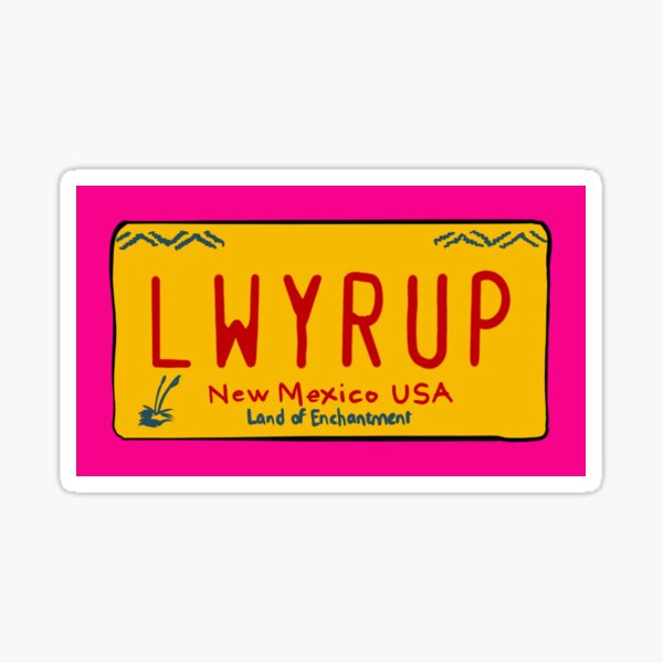 Mini Better Call Saul LWYRUP lawyer Up License Plate Sticker 