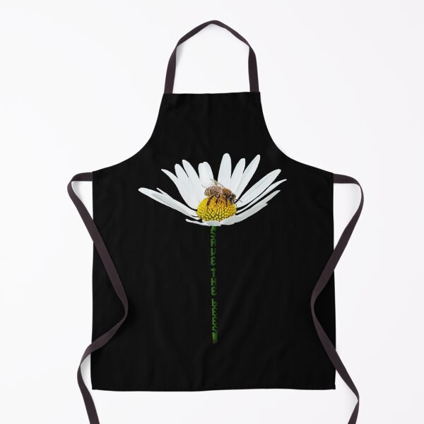 Item preview, Macro Bee on White Camomile - Funny Save the Bees Floral Gift designed and sold by r-silver.