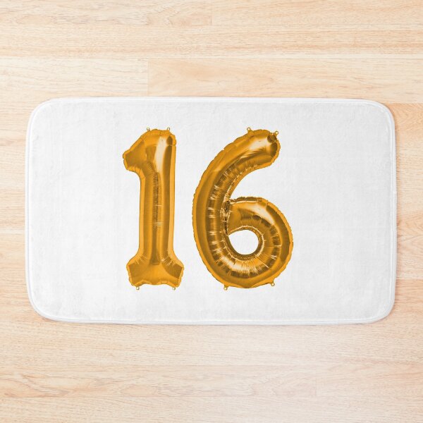 Item preview, Bright Orange 16th Birthday Metallic Helium Balloons Numbers designed and sold by Birthdates.