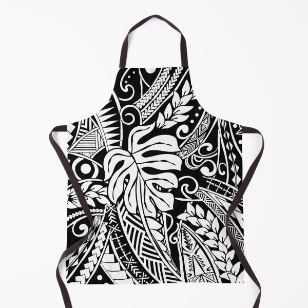 Aperçu de l'œuvre Imprimé Tribal Noir Polynésien Vintage créée et vendue par sunnthreads.
