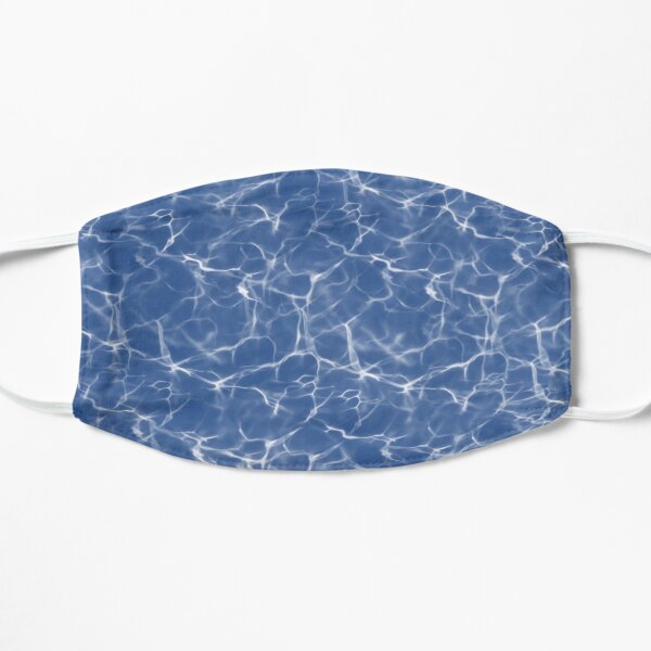 Blue water ripples Flat Mask