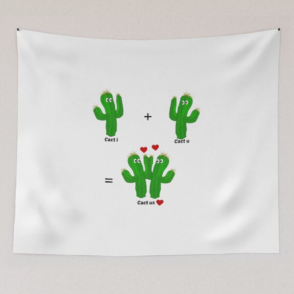 Artikelvorschau, Cact i + Cact u = Cact us love - funny - Cactus entworfen und verkauft von AmandaEveritt.