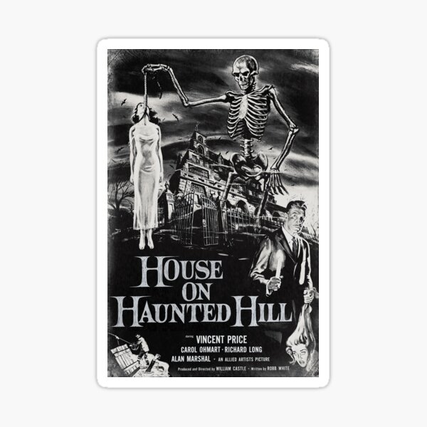 House On Haunted Hill Vincent Price  Sticker New Decal Classic Horror 